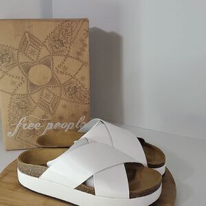 NIB Free People Sidelines Flatform Sandals Made in Spain Women's Size EU 38